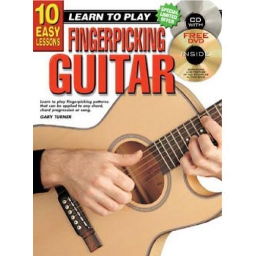 Progressive 10 Easy Lessons Learn to Play Fingerpicking Guitar