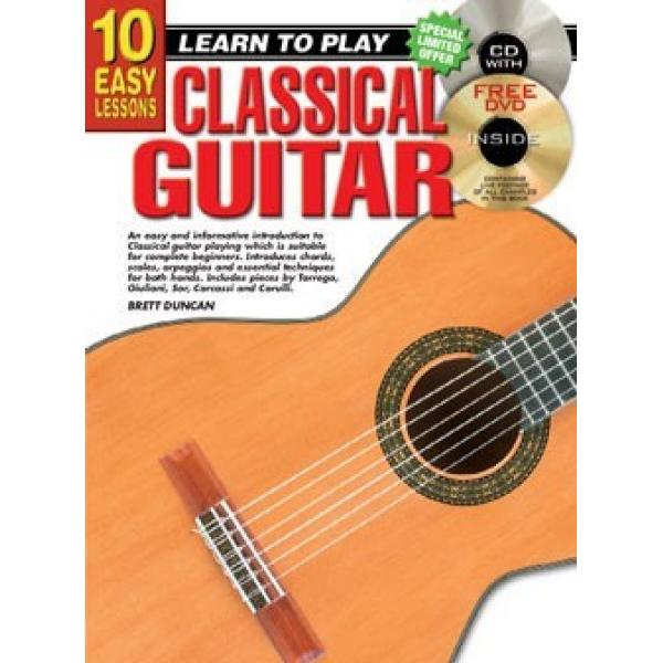 Progressive 10 Easy Lessons Learn to Play Classical Guitar