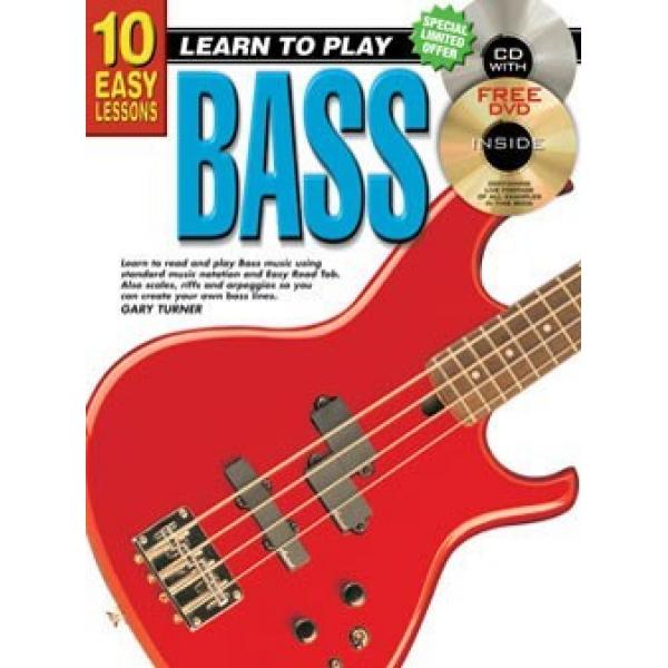 Progressive 10 Easy Lessons Learn To Play Bass