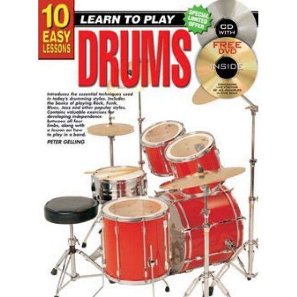 Progressive 10 Easy Lessons Learn To Play Drums