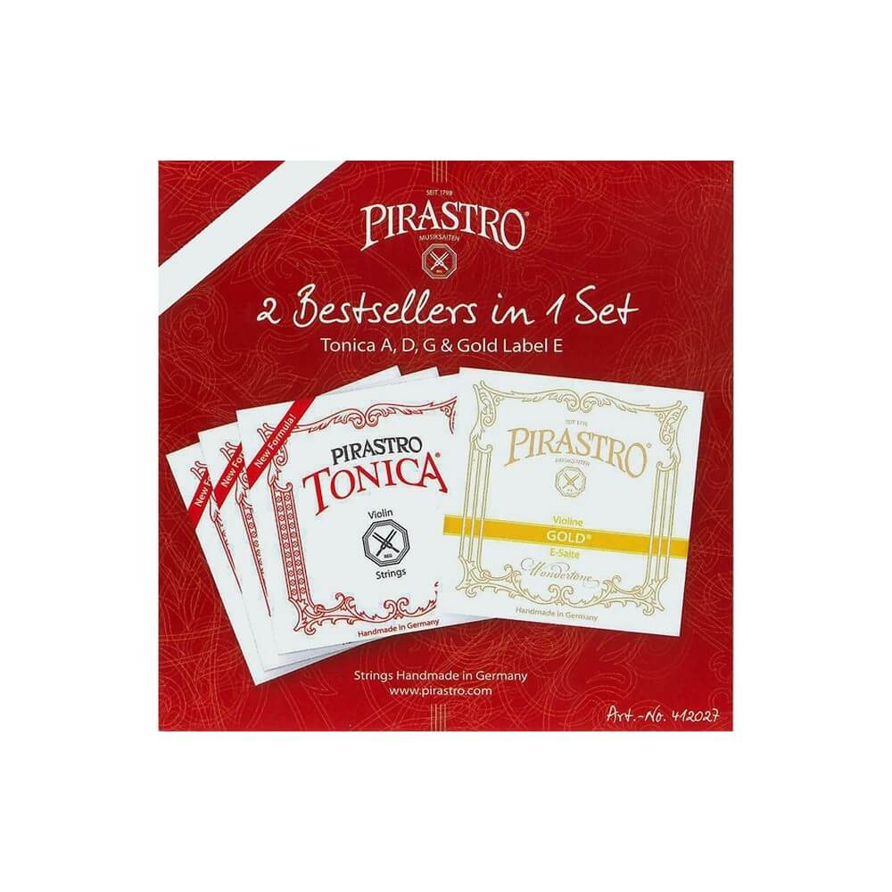 Set　4/4　Tonica　Pirastro　Brisbane,　Label　E　String　Largest　Violin　Music　String　Queensland's　Music　with　Gold　Store　Vivace　Store