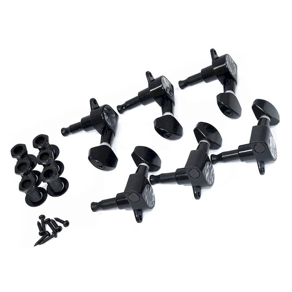 GT Electric Guitar Sealed Tuning Machines in Black Finish (6-inline ...