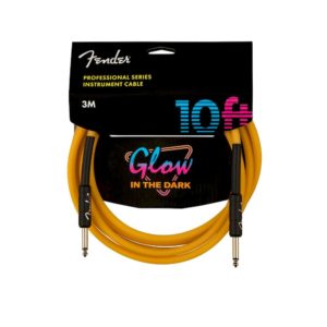 Fender Professional Glow in the Dark Cable, Orange, 10' Instrument Cable