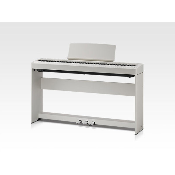 Kawai ES120W Portable Digital Piano Set with Stand and Pedal - White